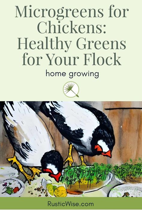 Micro Greens For Chickens, Microgreens For Chickens, Growing Greens For Chickens, Chicken Microgreens, Fertilizing Plants, Microgreen Recipes, Plants For Chickens, Microgreens Recipe, Food For Chickens