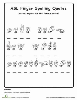 Fourth Grade Spelling Comprehension Worksheets: American Sign Language Quotations Sign Language Sentences, Asl Worksheets, Sign Language Games, Spelling Quotes, American Sign Language Alphabet, Feeding Newborn, Sign Language Basics, Asl Words, Rewards Chart