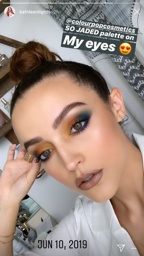 Kathleen Lights Makeup, Jeffree Star Wedding Palette Looks, Kohl Makeup, Makeup Demo, Revolution Eyeshadow, Makeup 2018, Colourpop Eyeshadow, Kathleen Lights, Glasses Makeup