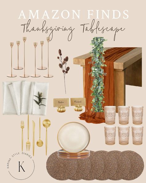 Visit here to check out Weekly Amazon Finds – Thanksgiving Edition on Karina Style Diaries! If you are looking for Thanksgiving essentials from amazon, then this is the blog post for you! Get inspired to try these thanksgiving tablescapes ideas. You will love these women's thanksgiving outfit ideas this blog post has to offer. Be sure to try out these beauty essentials from amazon. There is nothing better than having these Amazon products this Thanksgiving. Thanksgiving Table Settings Walmart, Thanks Giving Table Scape, Thanksgiving Dinner Table Decor Ideas, Folding Table Thanksgiving, Amazon Thanksgiving Table, Disposable Thanksgiving Table Settings, Thanksgiving Serving Table Ideas, Thanksgiving Table Settings Minimalist, Thanksgiving Table Set Up