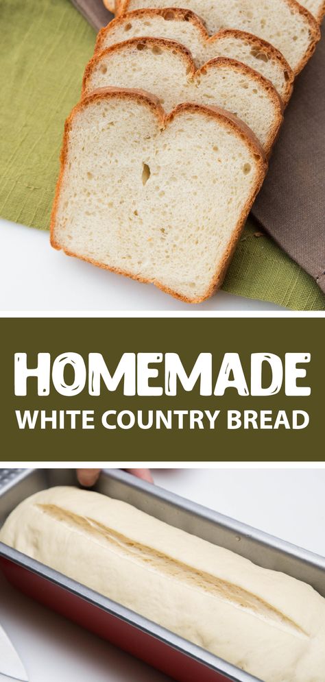 Homemade white country bread, an easy Panera bread copycat, a great sandwich bread. #homemadewhitecountrybread Sara Lee Artesano Bread Copycat Recipe, Chibatta Bread Recipe, Panera Bread Recipes, Simple Breads, Country Bread Recipe, Panera Bread Copycat, Country White Bread, Restaurant Recipes Famous, Cat Bread