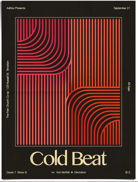 Aaron Lowell Denton, 60s Poster Design, Olive Branding, Aaron Lowell, Poster Layouts, Merch Inspiration, 1970s Design, Portfolio Examples, Gig Poster