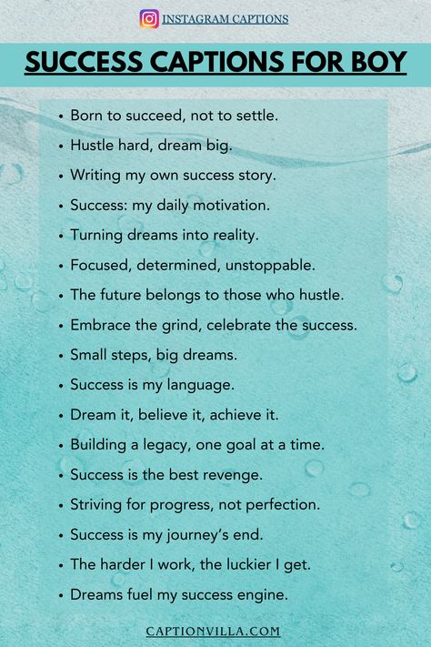 Image of an empowered young man with a success caption for Instagram. Boys Photo Caption, Success Captions Instagram, Success Captions, Captions For Instagram Boys, Captions For Instagram 2023, One Word Caption, Caption For Boys, Instagram Boys, Instagram Success