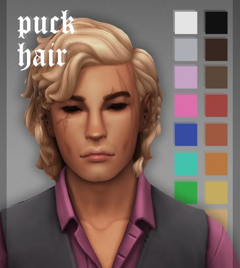 MMOutfitters - okruee: simblreen day 1: puck hair ((psst if you... Sims 4 Maxis Match, Sims 4 Hair Male, Vampire Clothes, Sims 4 Mm Cc, Masculine Feminine, Sims 4 Mm, Sims Hair, Best Sims, Sims 4 Mods Clothes