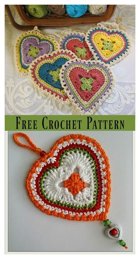 Granny Heart Free Crochet Pattern Free Heart Crochet Pattern, Crochet Valentine Patterns, Debbie Macomber, Crochet Heart Pattern, Valentines Patterns, Valentines Crochet, Crochet Bookmarks, Holiday Crochet, Granny Square Crochet Pattern