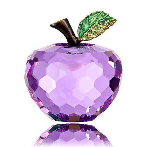 Apple Items, Crystal Apple, Pearl Party, Handmade Statue, Purple Vibe, Craft Packaging, Crystal Crafts, Buy Crystals, Cool Gifts For Women