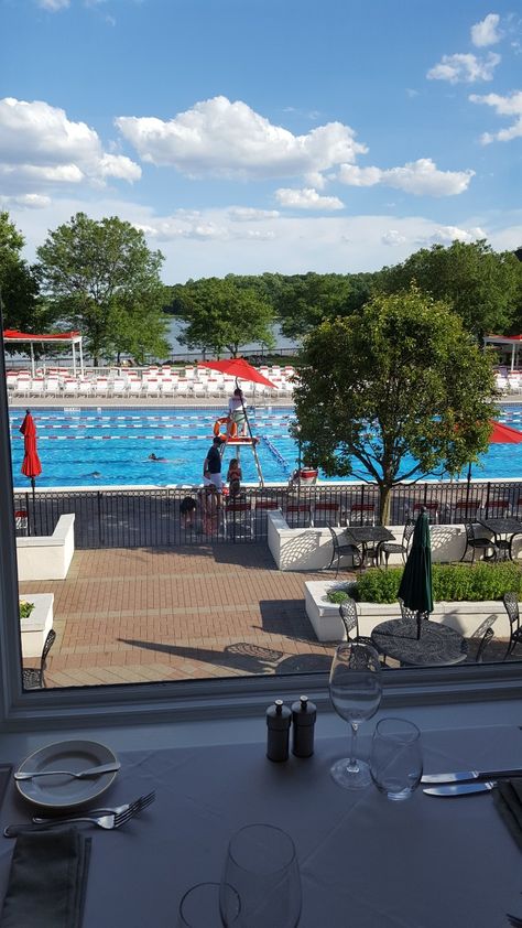 The pool at The New York Athletic Club. Pelham N.Y. County Club Aesthetic, Country Club Pool Aesthetic, Country Club Pool, Country Club Aesthetic, Pool Club, Summer Traditions, Club Aesthetic, Clubbing Aesthetic, First Day Of Summer