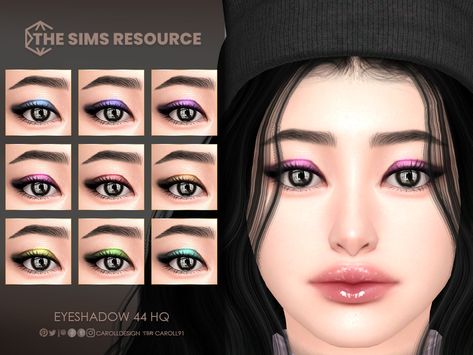 The Sims Resource - Eyeshadow 44 HQ Sims 4 Cc Eyeshadow, Rainbow Colour Palette, Eye Types, Colourpop Blush, Snow Texture, Neon Eyeshadow, Forest Mural, Dark Eyeshadow, Rainbow Colour