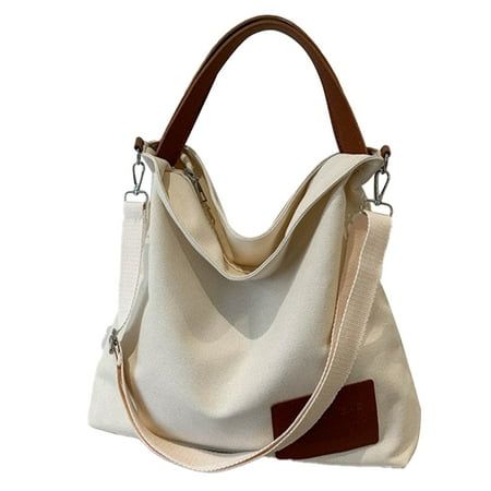 Shoulder Bag/Hand Canvas Bag,understandable Handbag Casual Tote Bag,Ladies Canvas Handbag Casual Shoulder Work Bag Messenger Bag Handle Bag Messenger Bag Feature: Product size:33x32x11cm/12.99x12.59x4.33in Colour: white,black Material: cloth Net weight: 0.230kg/0.51lb Gross weight:0.230kg/0.51lb Packing size:33x32x3cm/12.99x12.59x1.18in Description: Material: This shoulder bag is made of soft canvas,which is very lightweight and durable for daily use. MULTIPLE CARRYING WAYS: This canvas can be a Canada Cruise, Womens Work Bag, Canvas Leather Tote Bag, Women Backpack Travel, Casual Crossbody Bag, Casual Tote Bag, Women Leather Backpack, Handbags Casual, Leather Handbags Women