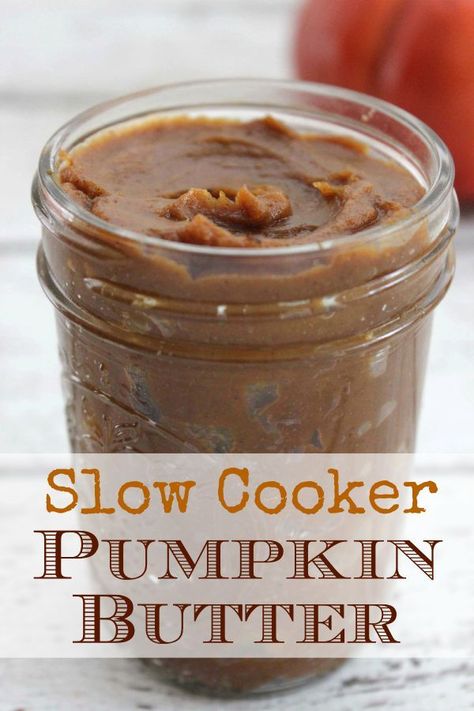 Slow Cooker Pumpkin Butter - easy to make in your crockpot! Delicious, creamy - PUMPKIN! If you like apple butter, you will love this pumpkin butter recipe. Perfect for biscuits, toast, and more. Slow Cooker Pumpkin Butter, Pumpkin Butter Recipe, Pumpkin Crockpot, Paleo Crockpot Recipes, Apple Pumpkin, Slow Cooker Pumpkin, Crock Pot Recipes, Pumpkin Butter, Homemade Butter