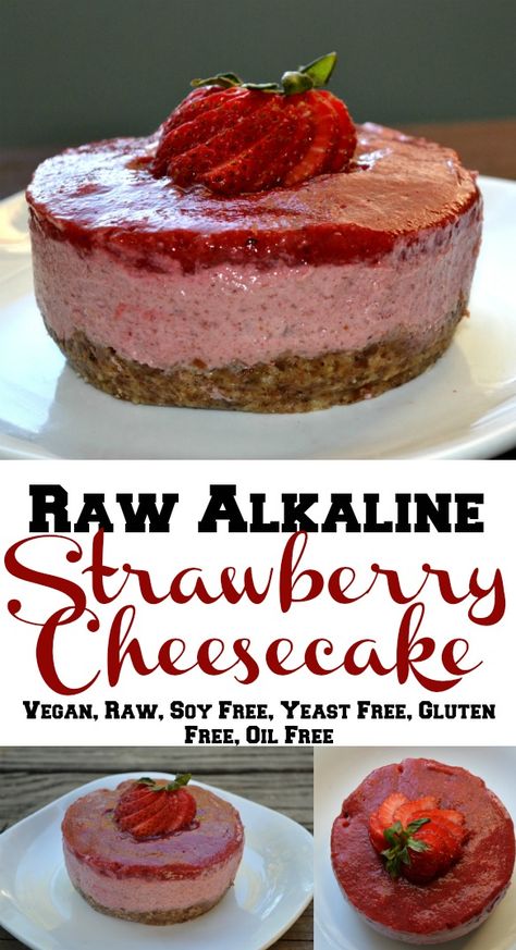 Raw Strawberry Cheesecake, Alkaline Sour Cream, Alkaline Raw Recipes, Alkaline Snack Recipes, Alkaline Dr Sebi Recipes, Alkaline Crockpot Recipes, Alkaline Cake Recipes, Alkaline Vegan Dessert Recipes, Alkaline Dinner Ideas