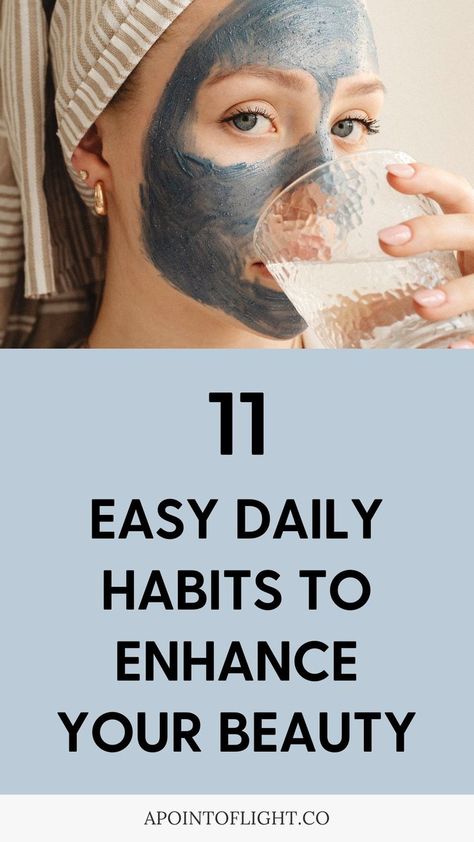 11 easy daily habits to enhance your beauty Beauty Habits Daily, Healthy Glow Up, How To Look Beautiful Naturally, Beauty Glow Up, Look Good Everyday, Natural Beauty Hacks, Beauty And Grace, Workout Room, Look Put Together