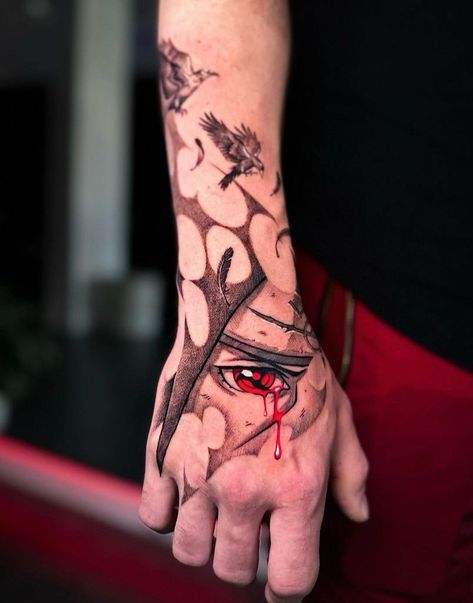 Itachi Tattoo Design, Bullish And Bearish Logo, Sharingan Tattoo, Itachi Tattoo, Manga Tattoo, Naruto Tattoo, Tattoo Artwork, World Tattoo, Cool Outfits For Men