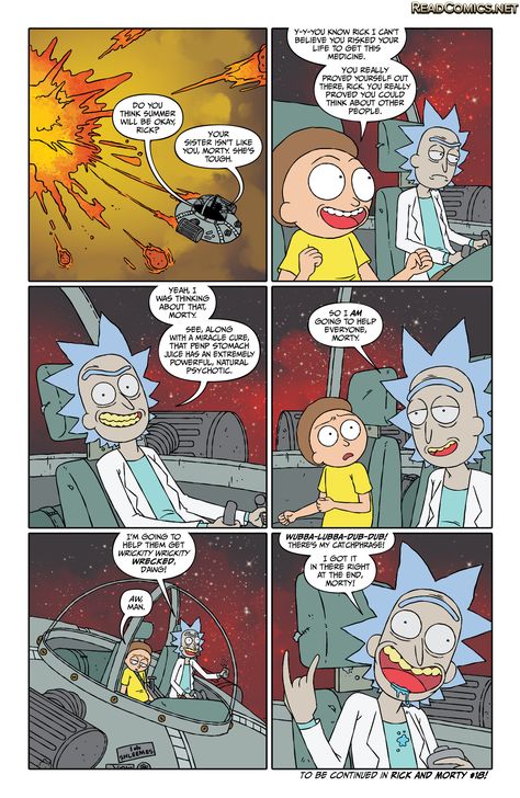 Rick and Morty Comic Rick And Morty Comic, Justin Roiland, Rick Y Morty, Catch Phrase, Rick And Morty, Funny Comics, Cartoon Network, Nightmare Before Christmas, Comic Art