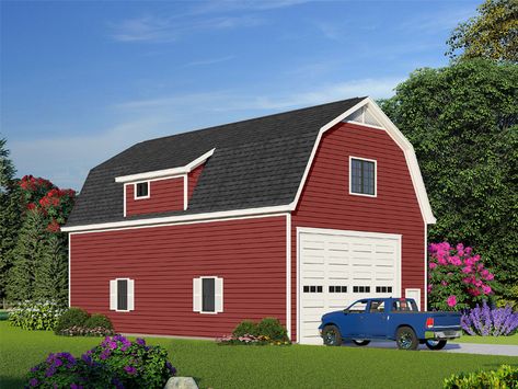 062G-0445: 4-Car Garage Apartment Plan with Gambrel Roof Garage Apartment Plan, Apartment Plan, Barn Plan, Carriage House Plans, Garage Apartment Plans, Gambrel Roof, Farmhouse Style House Plans, Garage Apartment, Apartment Plans