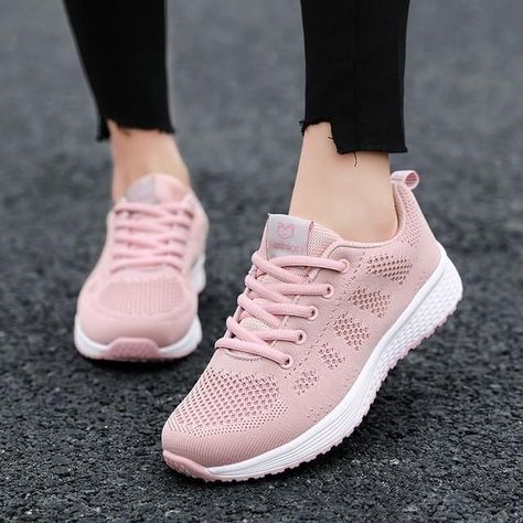 97d0145823aeb8ed80617be62e08bdccdesc53068323ri Korean Heels, Walking Women, Mesh Fashion, Light Sneakers, Western Boots Women, White Sneakers Women, Mesh Shoes, Sneakers Women, Casual Sport Shoes