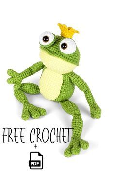 Crochet Frog Prince amigurumi pattern- 2021 - crochetsample. com Frog Amigurumi Free Pattern Crochet Animals, Free Crochet Frog Patterns, Frog Crochet Pattern Free Amigurumi, Crochet Frog Free Pattern, Crochet Frog Pattern Free, Amigurumi Frog Free Pattern, Frog Amigurumi Free Pattern, Frog Outfit, Crocheted Frog