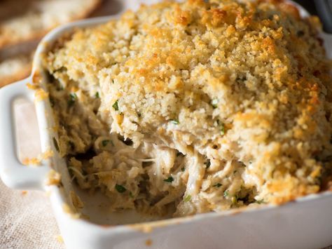 Crab Cake Casserole, New Orleans Shrimp, Creamy Crab Dip, Crab Casserole, Crab Imperial, Buttered Bread, Bread Crumbs Recipe, Maryland Crab Cakes, Hot Crab Dip