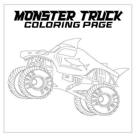 Monster truck página para colorear para ... | Premium Vector #Freepik #vector #camiones Monster Truck Coloring Pages, 5 Birthday, Truck Coloring Pages, Monster Jam, Halloween Monster, Coloring Pages Printable, Page Ideas, Monster Truck, Spooky Halloween