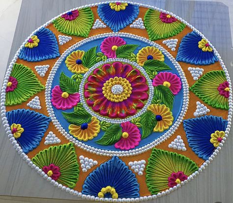 Aesthetics Rangoli Designs, Rangoli Designs Photo, Dhanteras Creative Rangoli, Diwali Rangoli Designs Unique Big Size, Diwali Rangoli Photos, Big Rangoli Designs Creativity, Beautiful Rangoli Designs Latest, Diwali Rangoli Ideas, Deepawali Rangoli