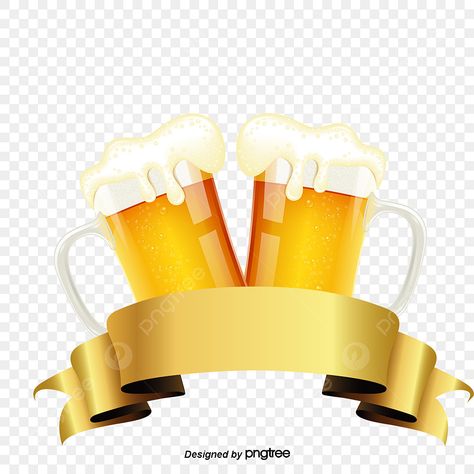 Ribbon Label, International Beer Day, Beer Illustration, Beer Graphic, Wedding Background Images, Beer Advertising, Transparent Clipart, Beer Cake, Oktoberfest Beer