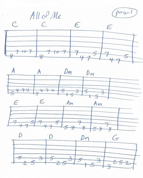 All of Me (Jazz) Bass Line Guitar Tab in C Major - Page 1 of 2 Bass Lines Tab, Fine Line Guitar, Bass Theory, Bass Guitar Scales, Bass Notes, Banjo Tabs, Guitar Tabs Acoustic, Guitar Tabs And Chords, Easy Guitar Chords