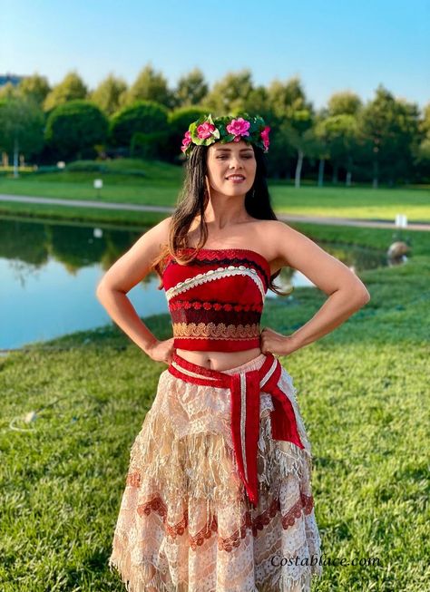 Moana Outfit Ideas, Polynesian Outfits, Halloween Outfits Ideas, Hawaii Costume, Hawaiian Queen, Moana Outfit, Moana Halloween Costume, Hawaiian Outfit Women, Moana Cosplay