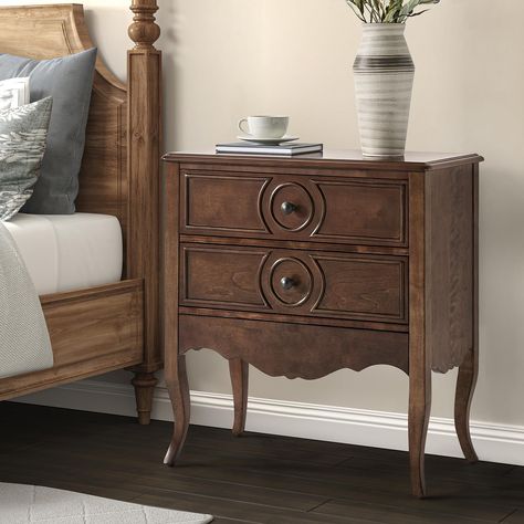 PRICES MAY VARY. Bedside Table with Charging Station - The top drawer has a built-in charging station which includes 2 plugs and 2 USB ports, offering convenient access to power your devices while keeping them organized. Large Storage Space with Hidden Drawer - The nightstand with charging station features 2 visible drawers and a discreetly hidden drawer, providing a secure and inconspicuous storage solution for your valuables, such as your important documents, or cherished keepsakes. Sturdy Str Tall Bedside Table, Storage For Bedroom, Nightstand Organizer, Vintage Bedside Table, Hidden Drawer, Wooden Trim, Narrow Side Table, Nightstand Organization, Nightstand With Charging Station