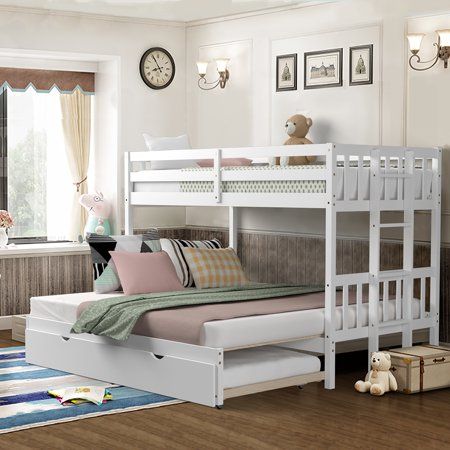 Beds Twin, Toddler Bunk Beds, Solid Wood Bunk Beds, Twin Over Full Bunk Bed, Convertible Bed, Wooden Bunk Beds, Wood Bunk Beds, Bunk Beds With Stairs, Bed With Trundle