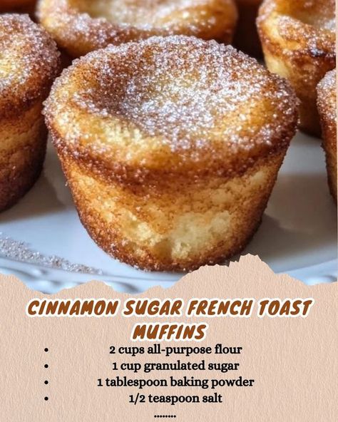 Cinnamon French Toast Muffins, Cinnamon Sugar French Toast Muffins, Cinnamon Sugar French Toast, Christmas Morning Brunch, French Toast Muffins, Breakfast Recipies, Scones Recipe Easy, Morning Brunch, Cinnamon French Toast