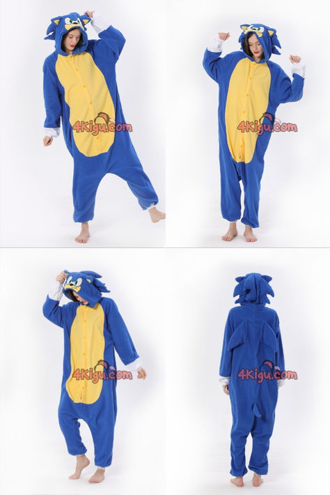 "Get ready to spin into comfort with our Sonic the Hedgehog kigurumi and spooky Halloween pajamas! Perfect for gamers of all ages, these cozy outfits bring the iconic blue blur to life. Whether you're lounging at home, attending a gaming event, or trick-or-treating with friends, our Sonic kigurumi and Halloween PJs ensure you stay snug and stylish. Level up your relaxation game with our fun and festive apparel - ideal for any Sonic fan!" Sonic Onesie, Halloween Pjs, Sonic Knuckles, Gaming Event, Onesie Costumes, Halloween Pajamas, Adult Pajamas, Cozy Outfits, Lounging At Home