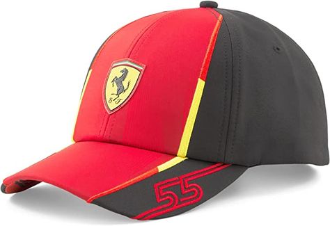 Carlos Sainz 2023 Cap - Ferrari Steve Mcqueen Le Mans, F1 Race, F1 Driver, Races Outfit, Ferrari Racing, Team Cap, White Puma, Cap Collection, Puma Logo