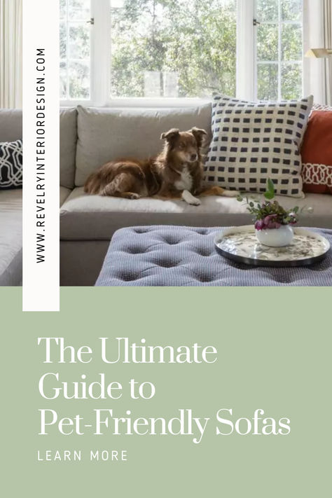 The Ultimate Guide to Pet-friendly Sofas Pet Friendly Sofa Fabric, Best Furniture For Pet Owners, Pet Friendly Couch, L Couch, Sofa Inspiration, Couches Living Room, Design Design, Fabric Sofa, Pet Owners