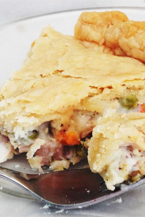 Dad's Leftover Turkey Pot Pie | "It didn't last long! This was my first attempt at making a turkey pot pie and it was a success. It is an easy recipe to follow and oh so tasty." #comfortfood #comfortfoodrecipes #allrecipes Allrecipes Meatballs, Leftover Turkey Pot Pie, Boiled Carrots, Turkey Pot Pie Recipe, Turkey Leftovers, Turkey Pot, String Beans, Turkey Broth, Turkey Pot Pie