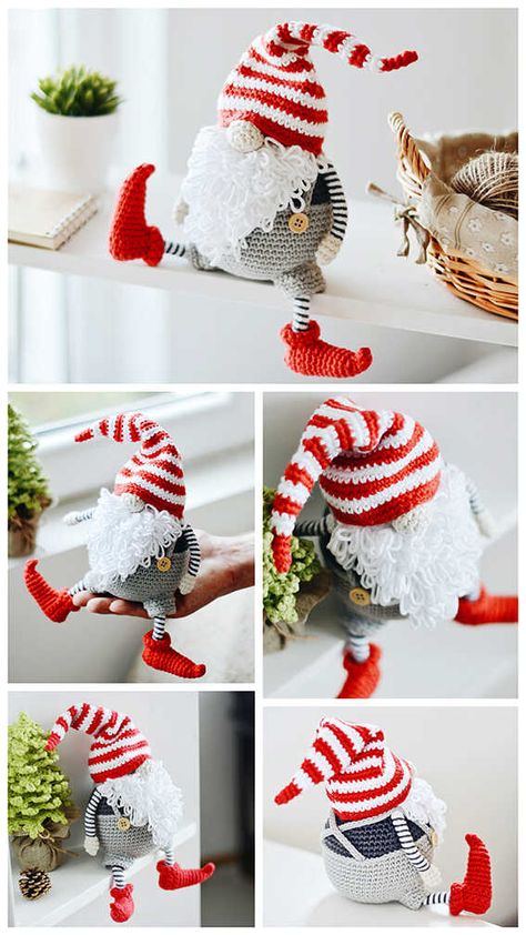 Christmas Gnome Crochet Patterns Free, Large Crochet Gnomes Free Pattern, Amigurumi Gnomes Free Pattern, Free Crochet Gnome Pattern Amigurumi, Crochet Gnomes Free Pattern Easy, Crochet Gnomes Free Pattern, Crochet Santa Gnome, Simple Gnome Crochet Pattern, Christmas Gnome Crochet Pattern