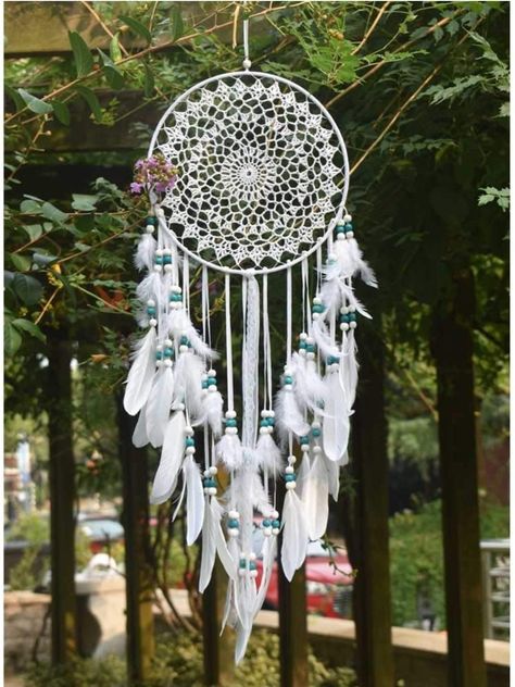 Doily Dream Catchers, Anniversary Crafts, Hanging Crafts, Car Dream, South Indian Wedding, Dreamcatchers, Dream Catchers, Doilies, Indian Wedding