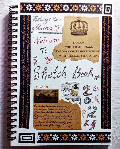 First page of my new sketchbook! Does it look good for the first page? #scrapbooking #sketchbook #aesthetic Sketchbook First Page, Scrapbook Sketchbook, Aesthetic Sketchbook, Sketchbook Aesthetic, New Sketchbook, Page Scrapbooking, Sketchbook Inspo, First Page, Sketch Book