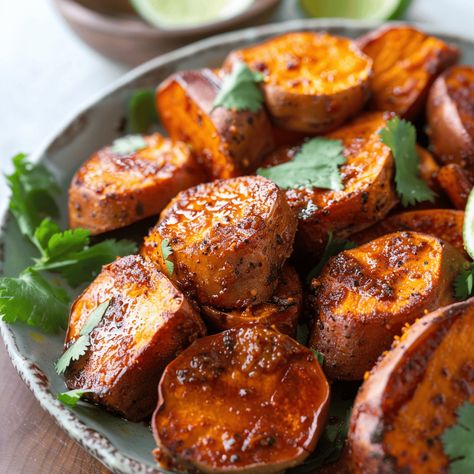 Cuban Sweet Potatoes, Spicy Sweet Potato Recipes, Sweet Potato Side Dish Recipes, Veggie Entrees, Mexican Sweet Potatoes, Sweet Potato Salad Recipe, Sweet Potato Side Dish, Sweet Potato Sides, Oven Roasted Sweet Potatoes