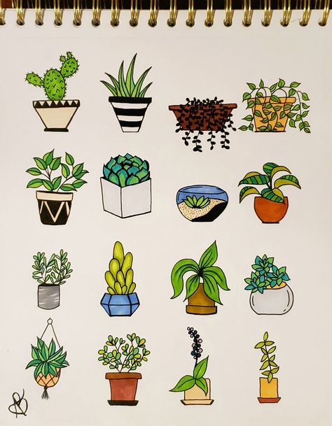 Cute Plant Drawings Simple, Plant Sketches Doodles, Nature Doodles Simple, Easy Plant Drawings, Plant Doodles Simple, Plants Drawing Doodles, Cute Plant Doodles, Simple Plant Drawing, Plant Drawings Simple