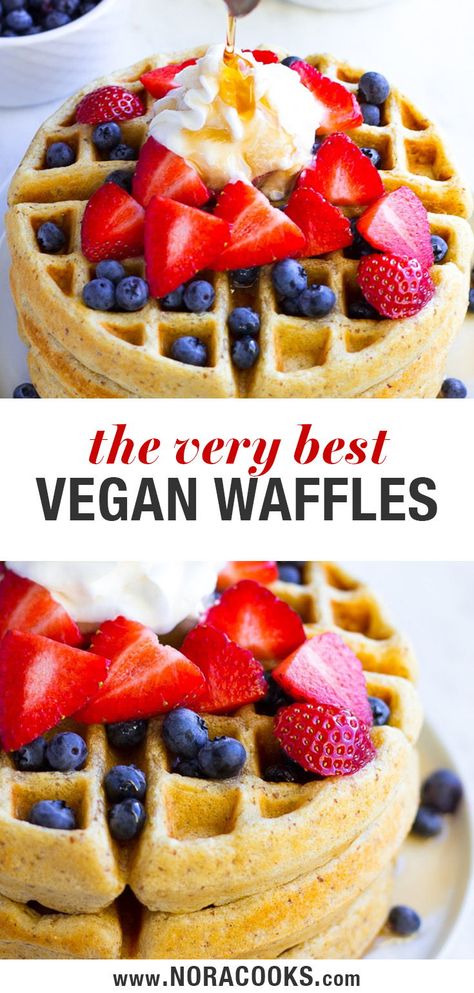 Vegan Brunch Recipes, Vegan Waffles, Vegan Nutella, Vegan Brunch, Desserts Vegan, Tofu Scramble, Waffle Recipes, Vegan Sweets, Vegan Foods