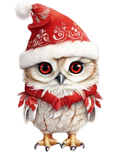 Cute Santa Hat, Cute Animal Quotes, Owl Christmas, Owl Tattoo Design, Betty Boop Pictures, Hoot Owl, Owl Pictures, Cute Santa, Christmas Owls