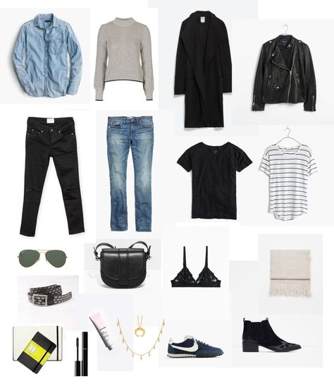 PACKING FOR PARIS WHAT TO WEAR TRAVEL Weekend In Paris Outfits Spring, Long Weekend Packing List Spring, Wardrobe Management, Packing For Paris, 10 Piece Wardrobe, Paris Packing, Travel Packing Outfits, Men's Capsule Wardrobe, French Capsule Wardrobe