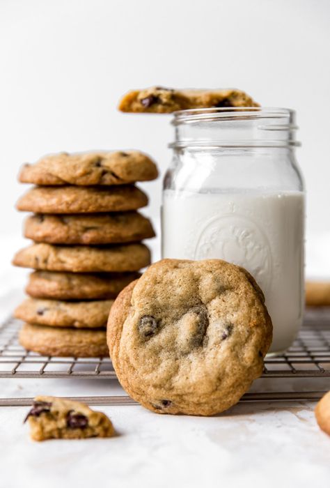 Small Batch Chocolate Chip Cookies | KJ and Company Cookies Aesthetic Photography, Chocolate Chip Cookie Aesthetic, Chocolate Chip Cookies Aesthetic, Baking Cookies Aesthetic, Cookie Aesthetic, Aesthetic Cookies, Small Batch Chocolate Chip Cookies, Cookies Photo, Cookies Aesthetic