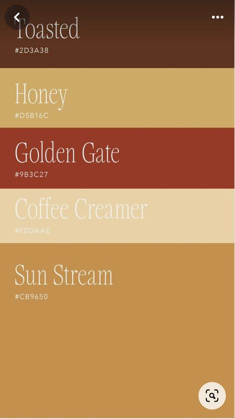 Cinnamon Roll Color Palette, Chai Color Palette, Butterscotch Color Palette, Caramel Colour Palette, Ochre Colour Palette, Historical Color Palette, Gold Color Palette Colour Schemes, Sweet Color Palette, Yellow Brown Color Palette