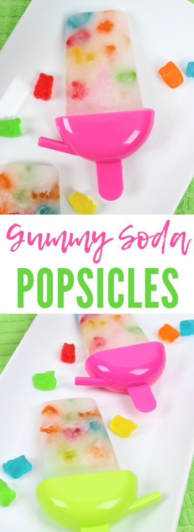 Make Your Own Popsicles, Gummy Bear Popsicles, Diy Popsicles, Poolside Snacks, Popsicles Recipe, Ice Cream Pops, Preschool Snacks, Kid Desserts, Homemade Popsicles