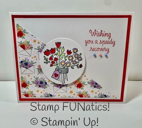 stampfunatics.com – We are FUNatics about Stampin 'Up! Stampin Up Speedy Recovery, Christmas Birthday Cards, Tea Boutique, Recovery Cards, Healing Hugs, Paper List, Speedy Recovery, Flowers Card, Card Files