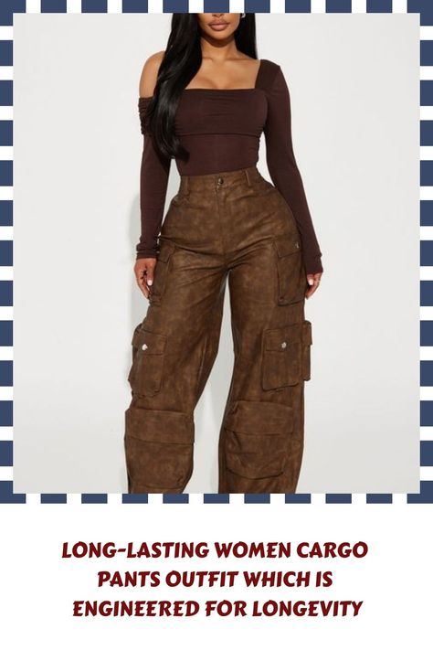 Trouser Fits, Women Cargo Pants Outfit, Fall Outfits Black Women, Jodie Joe, Clothing Aesthetics, One Shoulder Bodysuit, Bad Fashion, Fashion Nova Outfits, Cargo Pants Outfit