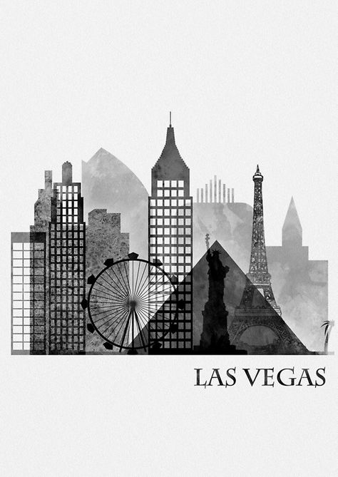 Nevada Cityscape Wall Art, Las Vegas Skyline Poster Las Vegas Murals, Casino Poster, Circle Project, Las Vegas Skyline, Vegas Skyline, Vegas Theme, Zine Design, Story Templates, Architecture Office