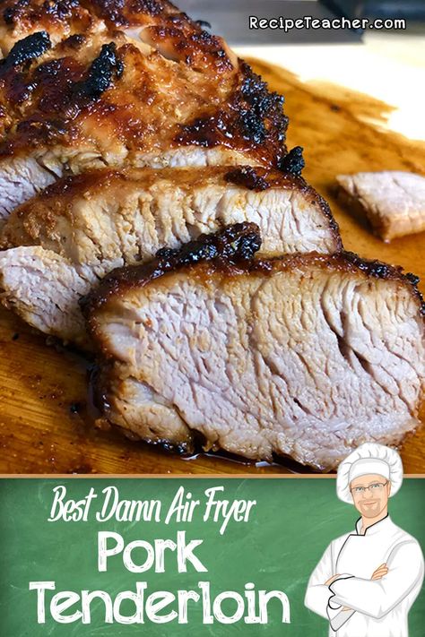 Best Damn Air Fryer Pork Tenderloin Best Damn Pork Tenderloin, Pork Tenderloin Recipes In Air Fryer, Air Fryer Stuffed Pork Tenderloin, Pork Tenderloin In Air Fryer Recipe, Air Fryer Pork Recipes, Pork Tenderloin Air Fryer Recipes, Airfryer Pork Tenderloin, Air Fryer Tenderloin, Pork Tenderloin Recipes Air Fryer