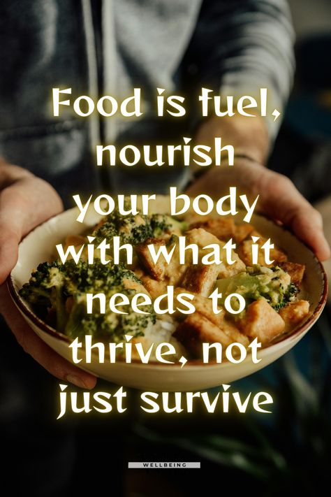 Food is so much more than just something to fill your plate—it's the fuel that powers your body and mind. 🌟 Choose meals that nourish you from the inside out, giving your body the energy to thrive, not just survive. 🥗💪 Embrace wholesome, nutrient-rich foods that support your health, vitality, and overall well-being. Remember: every bite is a step toward a healthier, stronger you! 🍎  #FuelYourBody #ThriveNotSurvive #FoodIsFuel #NourishToThrive #HealthyEating #wellbeing #exploration Heal Body With Food, Healing Your Body With Food, Nourishing Food, Nutrient Rich Foods, Food Is Fuel, Body And Mind, 2025 Vision, Well Being, Healthy Eating